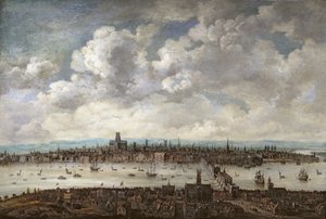 Utsikt över London från Southwark av Anglo Dutch School