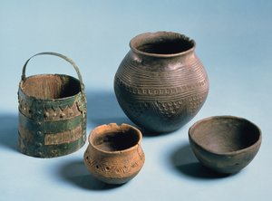 Hushållsutrustning, anglosaxisk, troligen 500-700-talet (keramik)