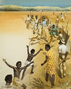 Aboriginer (gouache på papper) av Angus McBride