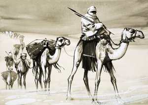Kameler korsar öknen av Angus McBride