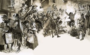 Charles Edward Stuart, den unge pretendenten, invaderar England 1745 av Angus McBride