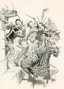 Cortes motstår en aztekisk attack av Angus McBride