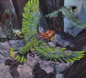 Harpies (färglitografi)