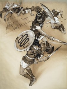 Horatii (gouache på papper) av Angus McBride