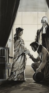 Hur nyheten spreds: "Kungen är död" (gouache på papper) av Angus McBride