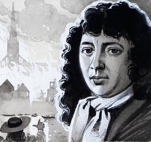 Samuel Pepys och den stora branden i London av Angus McBride