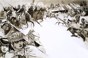 Fransmännen invaderar Algeriet (gouache på papper) av Angus McBride