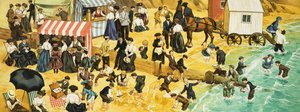 Victoriansk eller edwardiansk strandmotiv av Angus McBride
