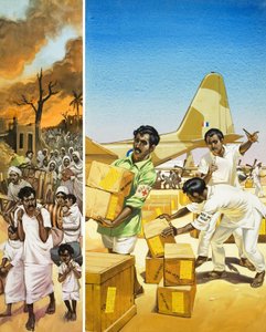 When Disaster Strikes (gouache på papper) av Angus McBride