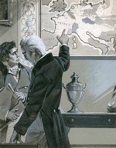 William Pitt pekar på kartan över Frankrike av Angus McBride