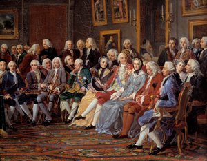 Salongen av Madame Geoffrin, detalj