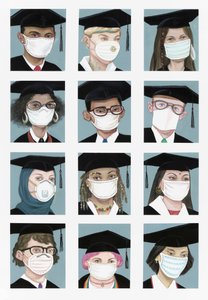 Class of 2020, 2020 (akryl på illustrationstavla) av Anita Kunz