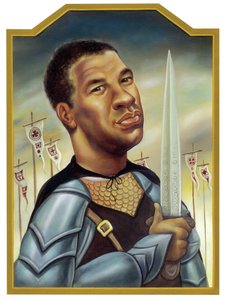 Denzel Washington, 2002 (akryl på illustrationstavla) av Anita Kunz