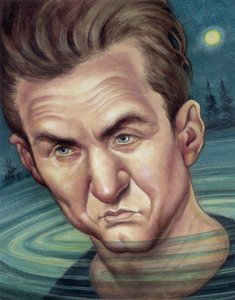 Sean Penn, 2003 (akryl på illustrationstavla)
