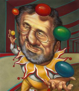Steven Spielberg, 2000 (akryl på illustrationstavla)
