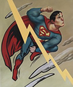 Superman, 2000 (akryl på illustrationstavla)