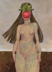 The Daughter Of Man, 2016 (akrylfärg på illustrationstavla) av Anita Kunz