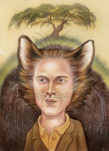 Wes Anderson, 2009 (akryl på illustrationstavla) av Anita Kunz