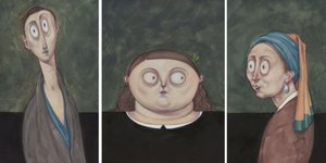 Women Chilling, 2017 (akrylfärg på illustrationstavla) av Anita Kunz