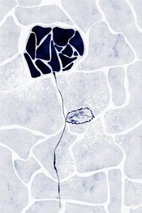 Abstrakt blå ros av Ankie Kooi
