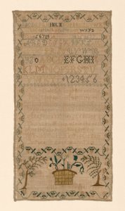 Sampler, USA, 1800-talet. av Ann Morris