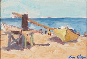 The Beach, La Linea (olja på duk)