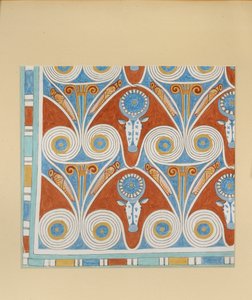 Kopia av väggmålning, privat grav 50 av Neferhotep, Thebe, 1900-talet