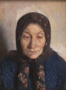 En gammal fiskarfru av Anna Ancher