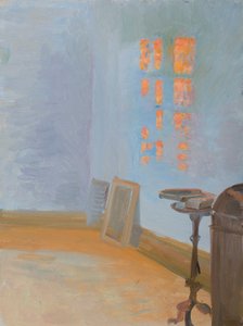 Kvällssol i konstnärens arbetsrum på Markvej. av Anna Ancher