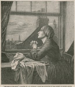 Skjortans sång - målad av A E Blunden (gravyr) av Anna E. Blunden