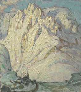 Snöiga berg. Studie från Lofoten, 1930