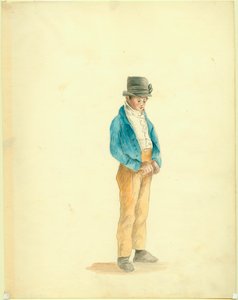 Målning av pojke i en bäverhatt av Anna Maria Von Phul av Anna Maria von Phul