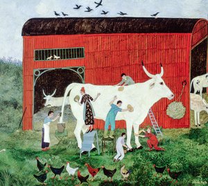 En tidig start, 2007 (akryl) av Anna Pugh
