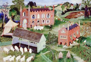 Fågelholk, 2002 (akryl) av Anna Pugh