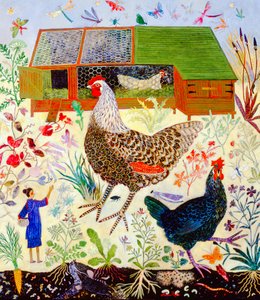Fjärilar, 2007 (akryl) av Anna Pugh