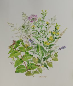 Blommor stilleben 4, 2021 (målning) av Anna Pugh