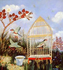 Freedom Cage, 2003 (akryl) av Anna Pugh