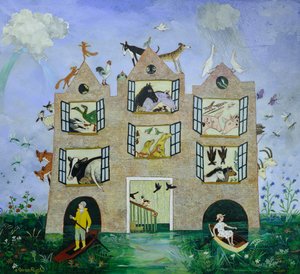 Slangrörsförbud, 2013 (akryl) av Anna Pugh