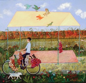 Specialleverans, 2010 (akryl) av Anna Pugh