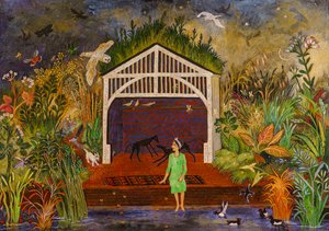 Tewit to Woo, 2018 (akryl) av Anna Pugh