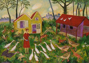 Sedan var det tre, 2021 (målning) av Anna Pugh