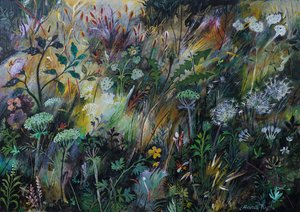 Wild Meadow, 2022 (akryl på kartong) av Anna Pugh