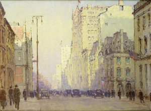 5th Ave, vid 57th Street, ca 1918 (olja på duk)
