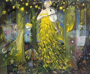 Queen of Quinces - efter Max Regers musik, 2007 (olja på belgiskt linne)