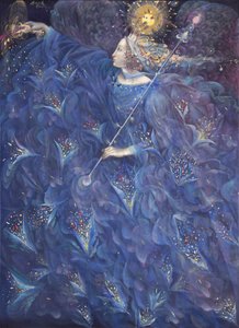 The Angel of Power, 2010 (olja och bladguld på belgiskt linne)