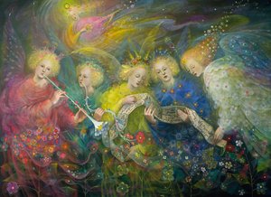 The Light of Heavenly Worlds, 2019 (olja på belgiskt linne) av Annael Anelia Pavlova