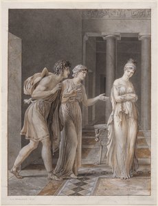 Mötet mellan Orestes och Hermione av Anne-Louis Girodet de Roucy-Trioson