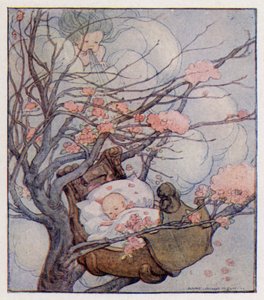 Nursery rim: Hush-A-Bye, Baby, On The Tree Top (färg litho) av Anne (after) Anderson