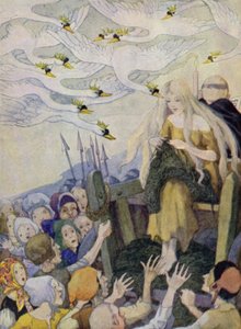 The Wild Swans (färg litho)