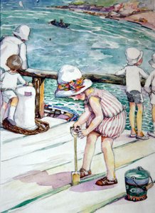 How Evangeline Lost Her Spade, 1929 (wc på papper) av Anne Anderson